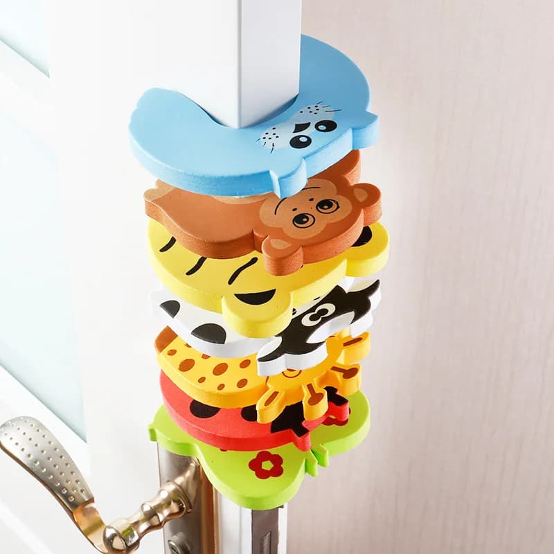Butoir de porte de sécurité pour bébé, 2/5 pièces, Protection des meubles pour nouveau-né, Anti-pincement, soins des animaux mignons, serrure pour enfant, protège-doigts