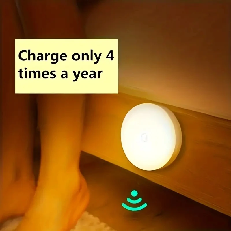 Veilleuse LED sans fil avec détecteur de mouvement, lampe de détection pour chambre à coucher, escalier, Cisco et décoration de chambre, 1PC