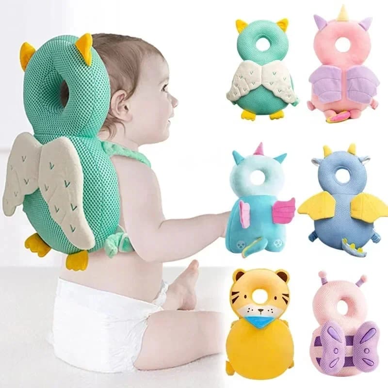 Protecteur de tête de bébé 1-3T, coussin de sécurité pour le dos, empêche les blessures, oreilles de sécurité de dessin animé d’abeille d’ange, couvre-chef de protection