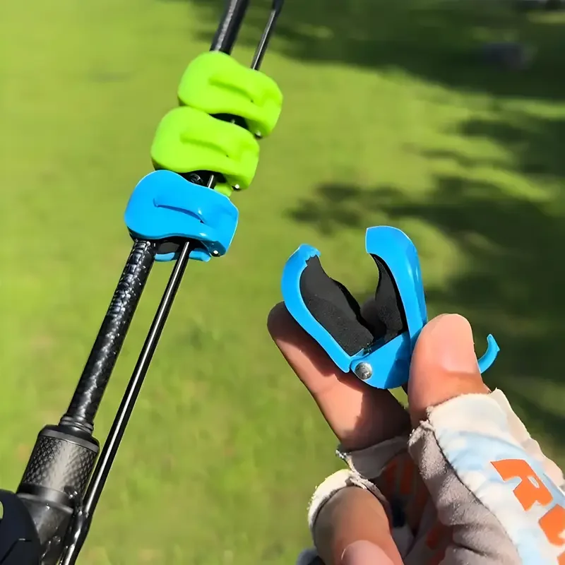 Clip de canne à pêche à fixation rapide, 2 pièces, support à 1 main sans outil pour tiges d’eau douce en 2 pièces, organisateur de matériel à prise sécurisée